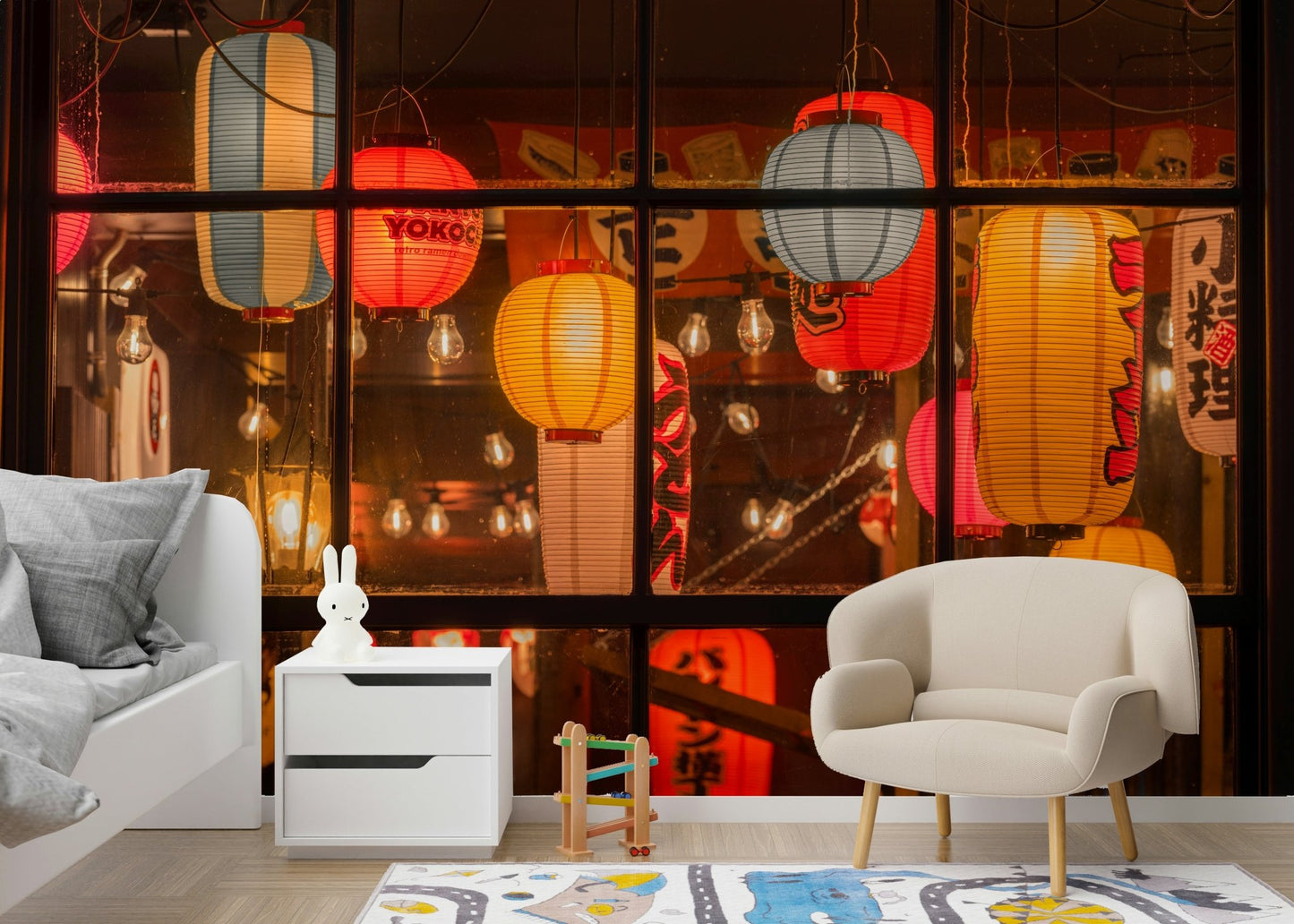 Chinese lantern shop mural for restaurants

