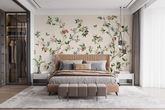 Timeless Botanical Birdscape Design C502