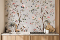 Elegant Chinoiserie Floral Wallpaper A508
