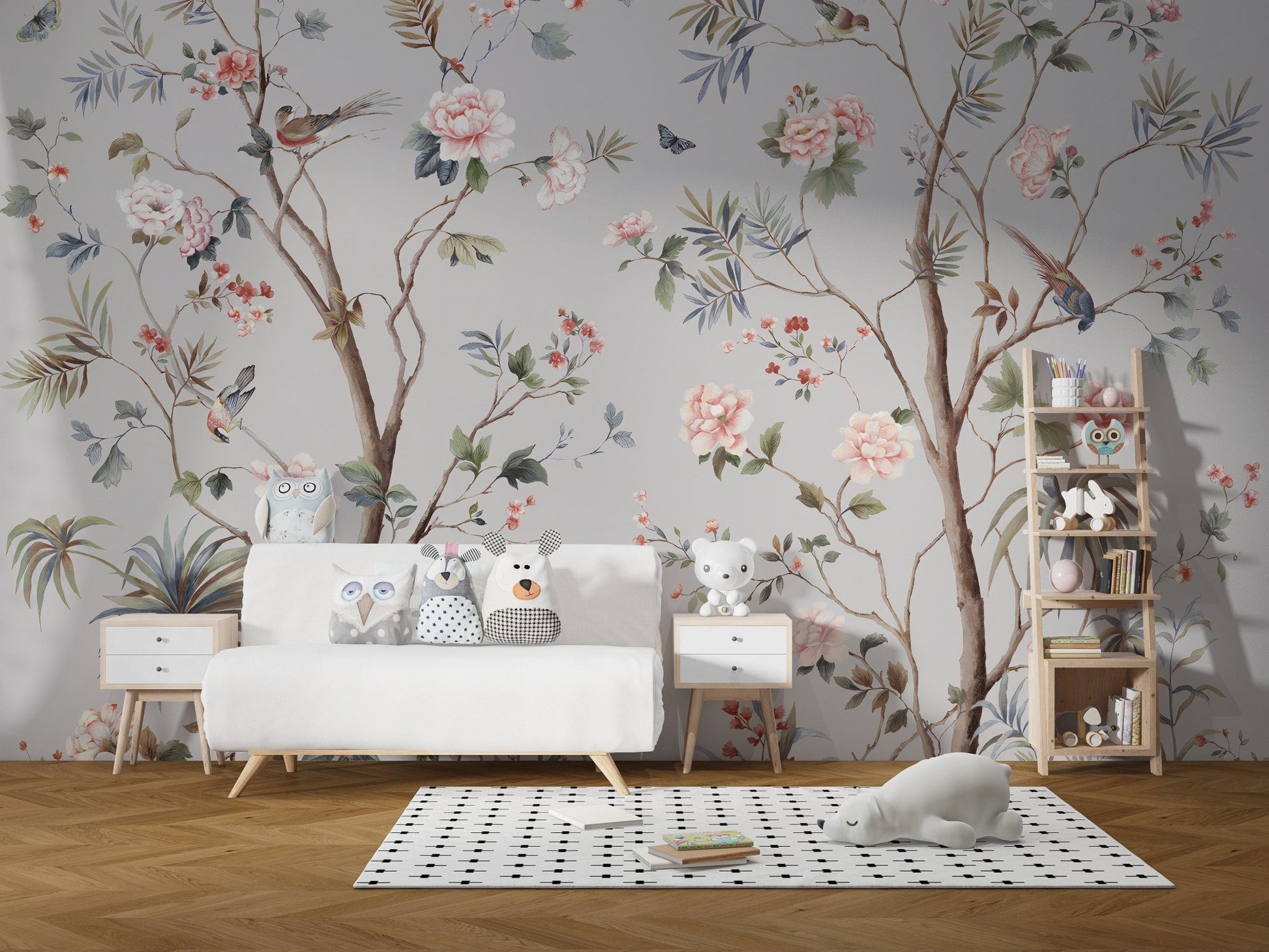 Chinoiserie Floral Design Wallpaper Mural A508
