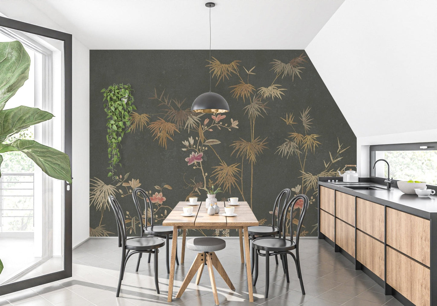Transform walls with Bamboo Grove Wallpaper mural C546