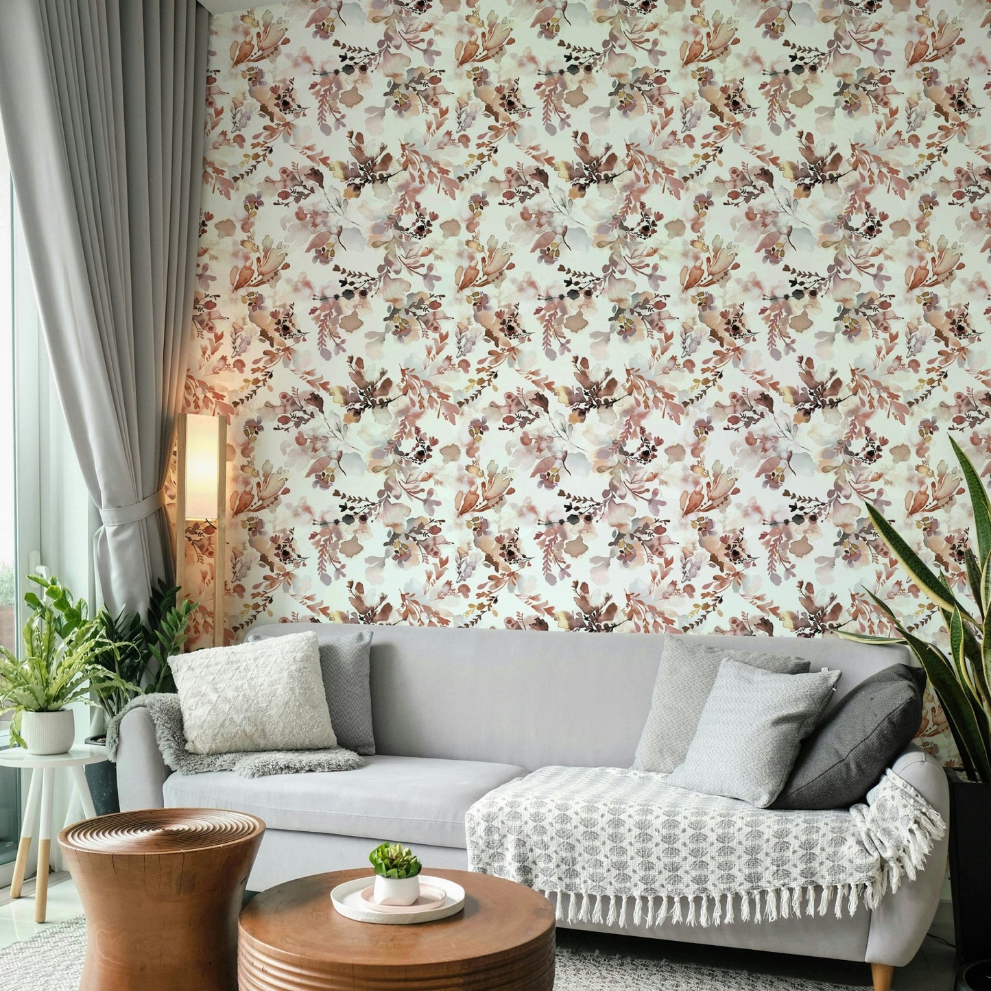 Painted flowers in earthy colors GD790

