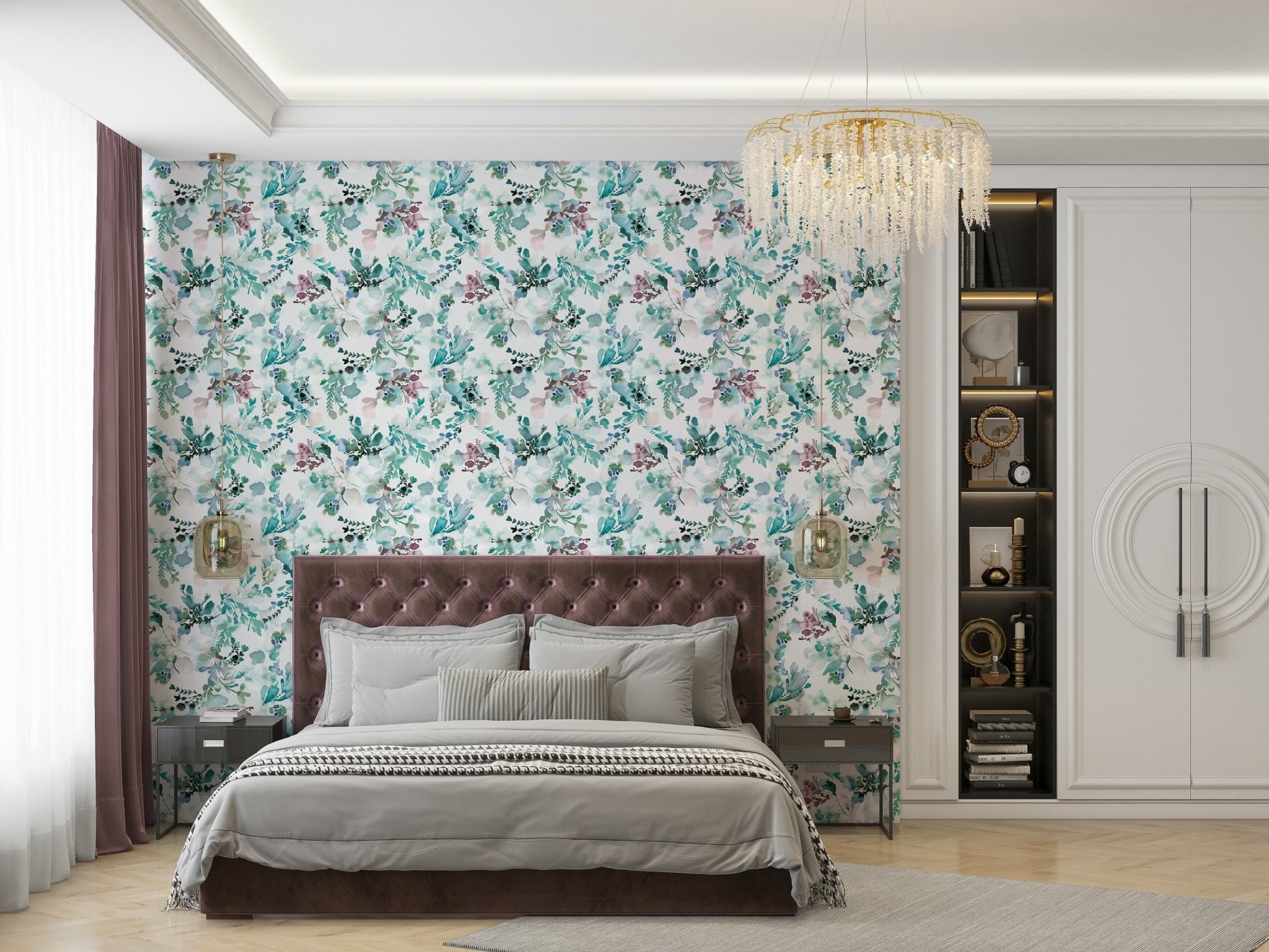 Elegant chinoiserie wall mural


