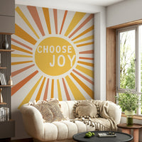 Inspirational wall art featuring the phrase "Choose Joy".

