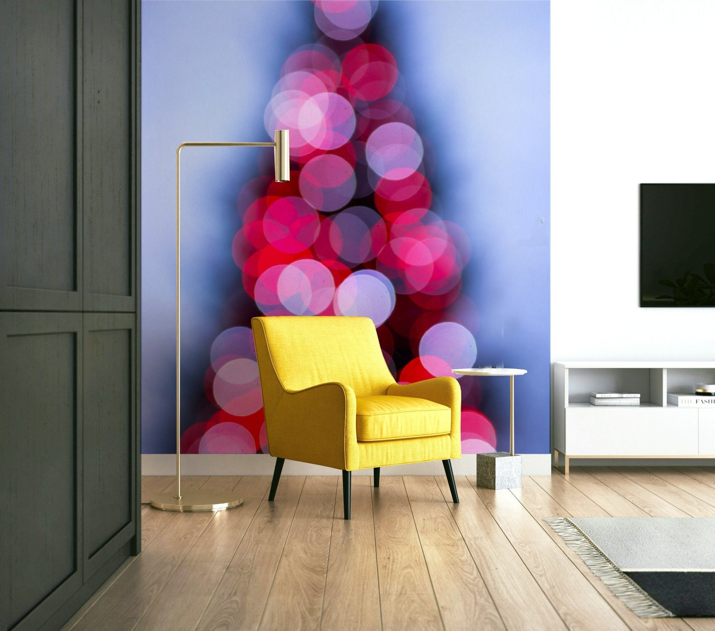 A serene festive scene wall mural for your holiday decor.

