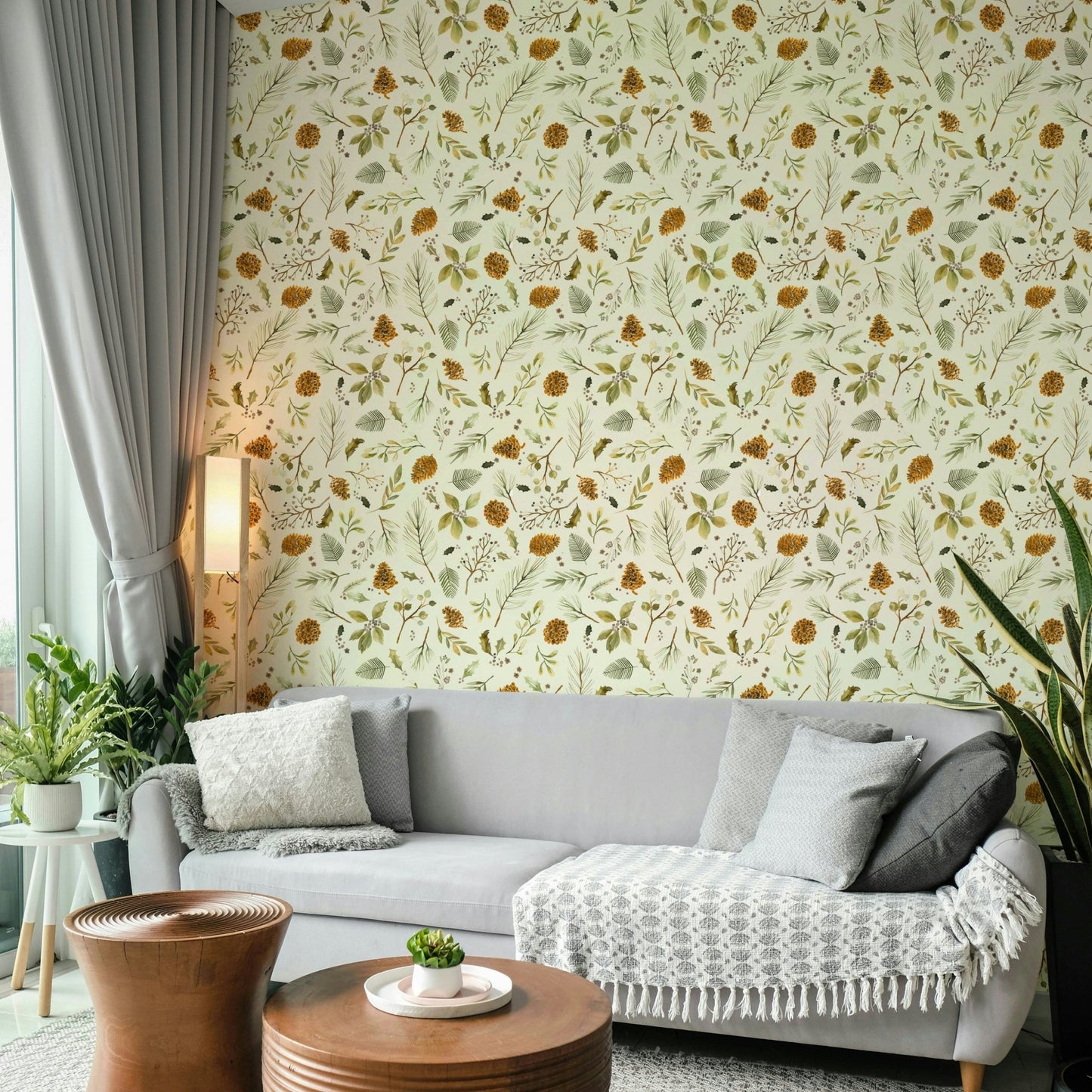 Hand-painted holiday foliage

