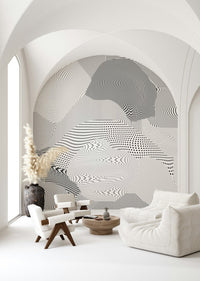 A beautiful modern art wall mural of abstract motion.