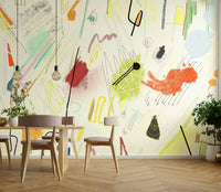 Vibrant statement wall mural

