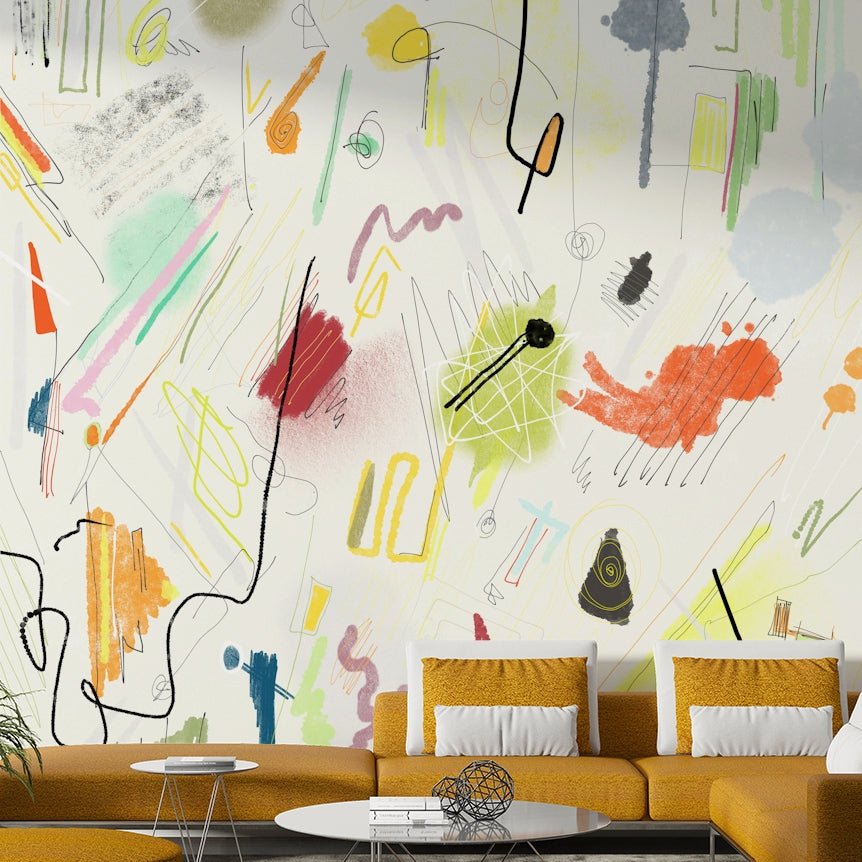 Expressive artistic wallpaper for interiors

