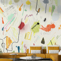 Expressive artistic wallpaper for interiors

