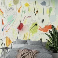Creative shapes and textures mural

