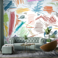 Expressive art-inspired wallpaper

