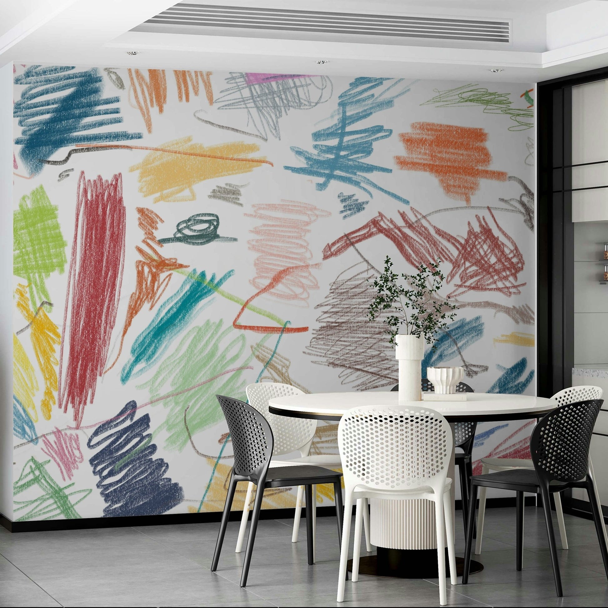 Modern abstract shapes wallpaper

