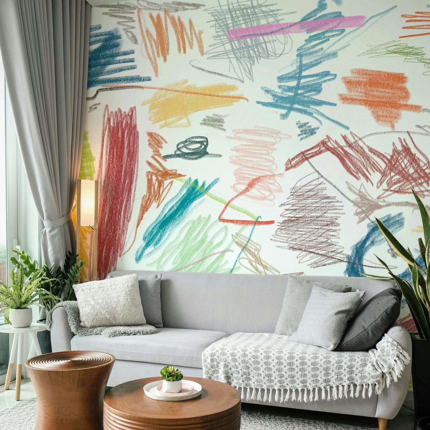 Wallpaper for walls with artistic edge

