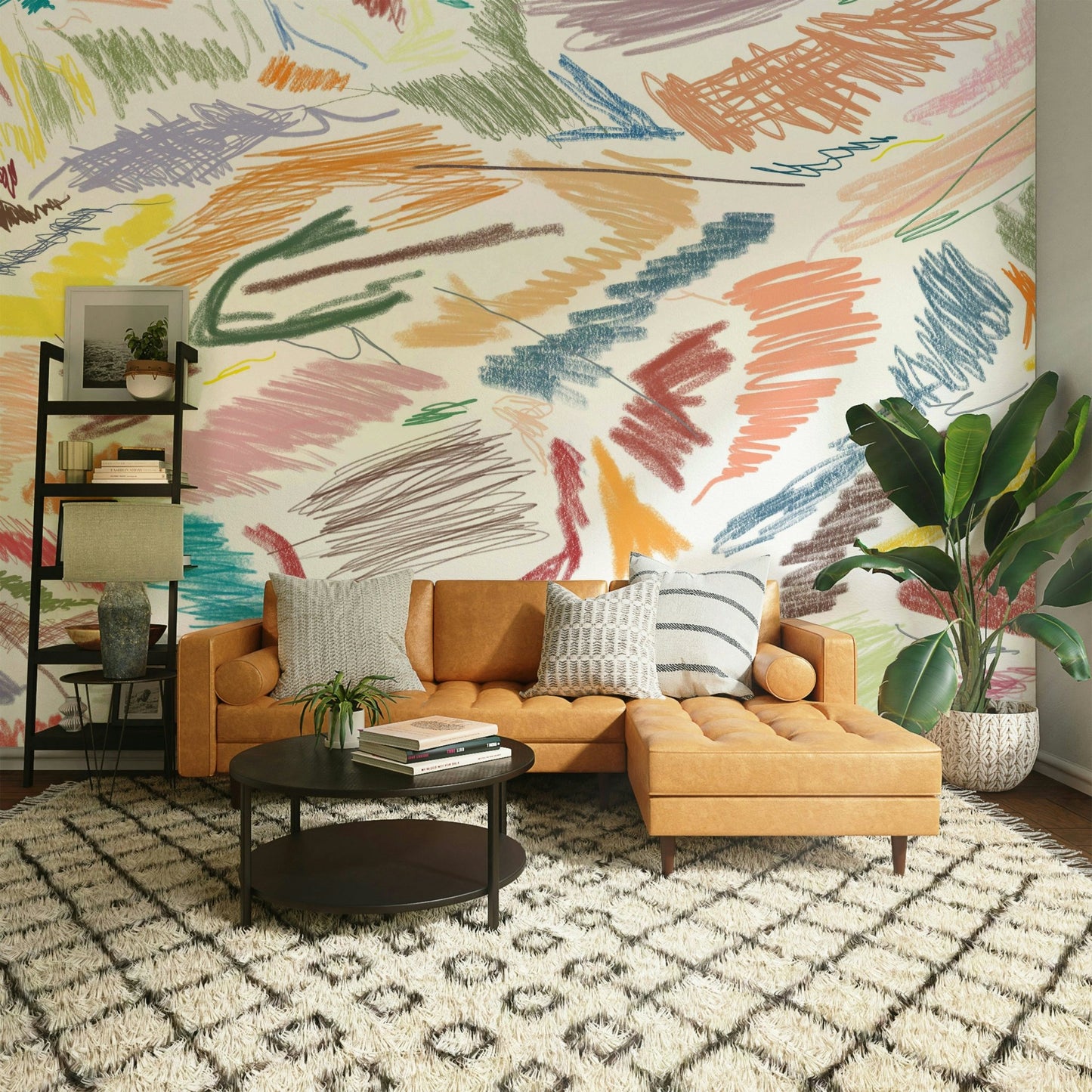Artistic pattern wallpaper for interiors

