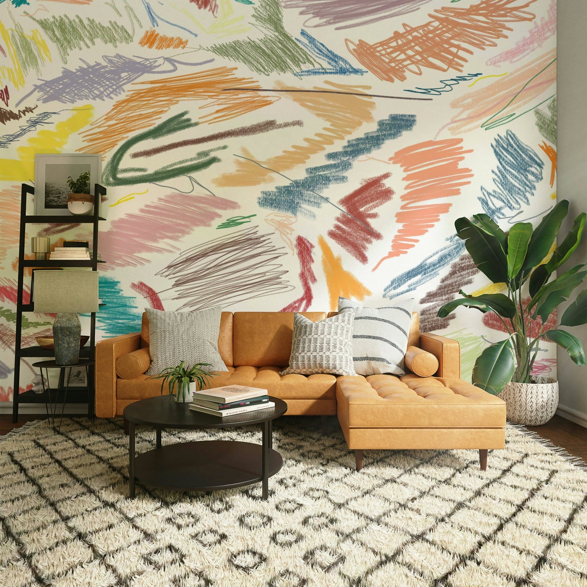 Artistic pattern wallpaper for interiors

