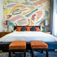 Easy-to-apply collage-style mural

