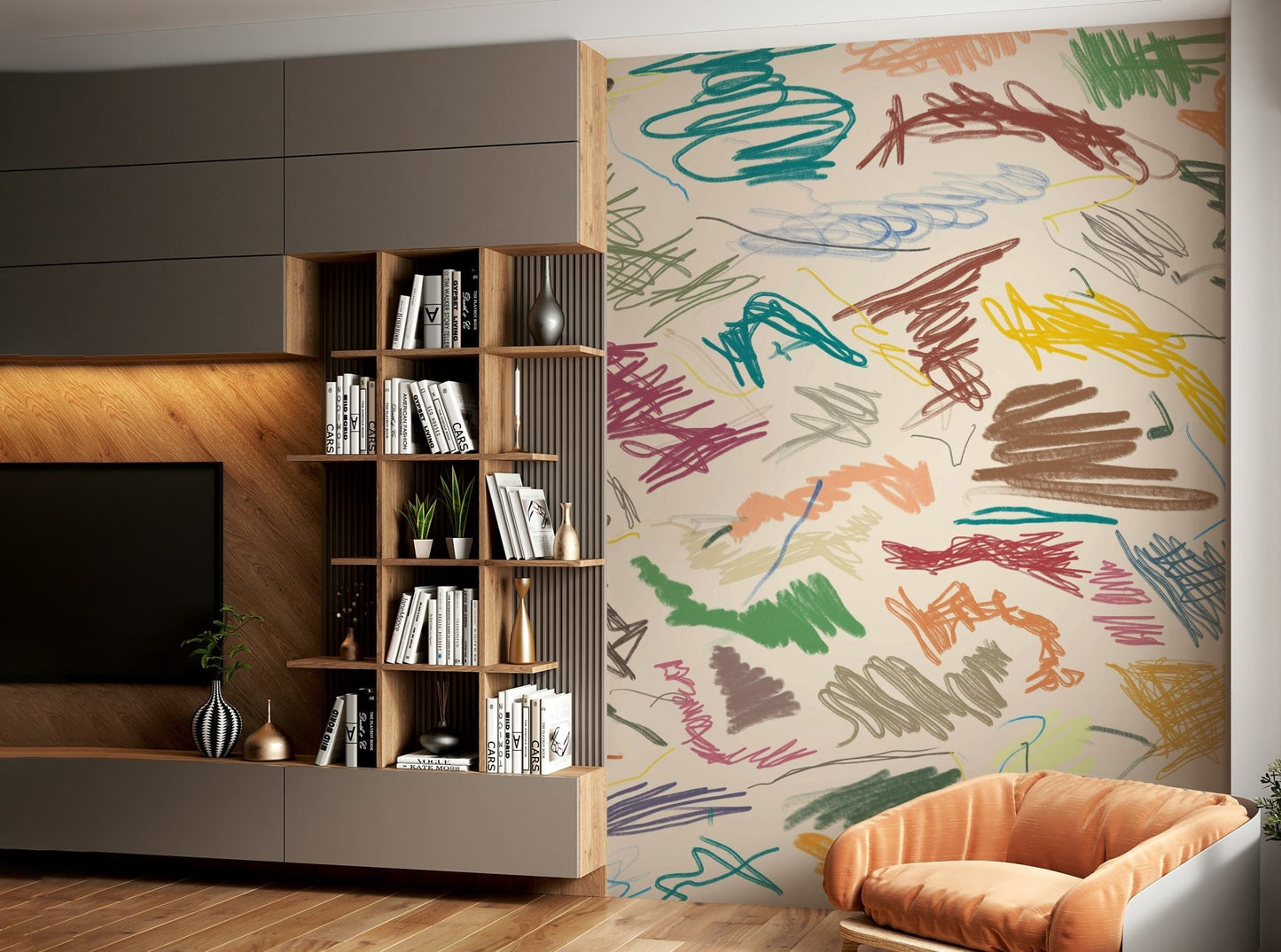 Stylish Cianfrusaglia mural for home spaces
