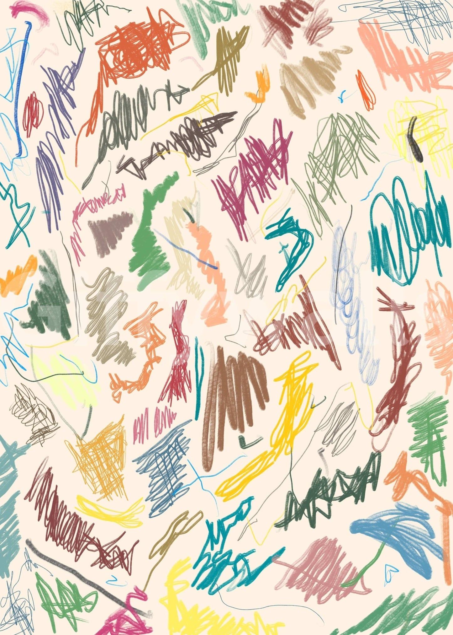 Trendy Cianfrusaglia wall design in abstract style