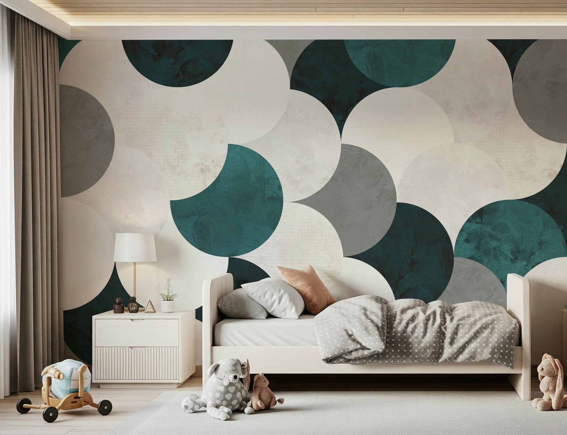 Horizontal pattern of the elegant Circle Abstract  Wall Mural.