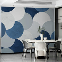 Earth tone geometric mural wallpaper

