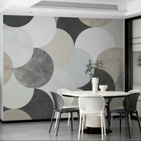 Wallpaper with minimalist circle pattern GD560

