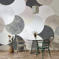 Mural wallpaper with soft geometry GD560

