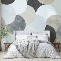 Easy-to-apply geometric mural GD560

