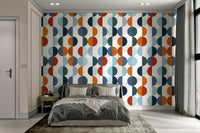 The circles and lines intersect, creating a complex yet balanced design. GD3376, GD3377