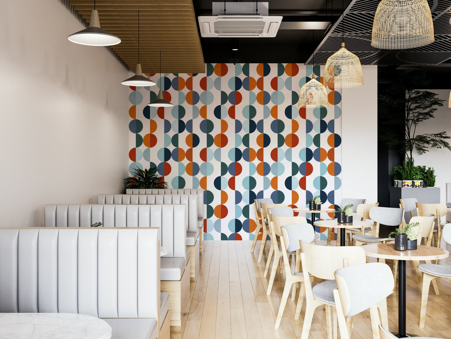 A sample swatch of the Circular Symmetry wallpaper. GD3376, GD3377