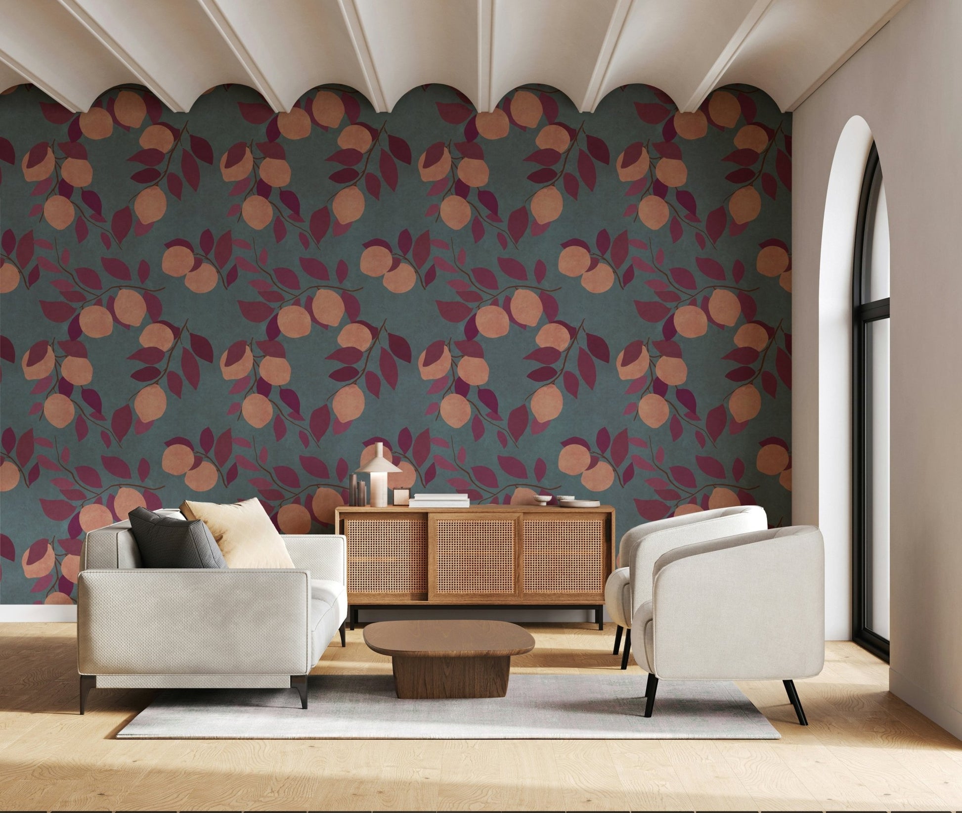 Citrus Bliss Wallpaper wallpaper mural with yellow and orange colours.