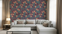 Citrus Bliss Wallpaper wallpaper mural in a bright kitchen area.