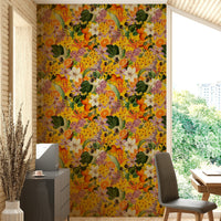 Yellow and orange citrus peel and stick wallpaper, GD1366