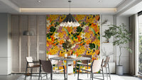 Bright botanical citrus blossom wallpaper design, GD1366