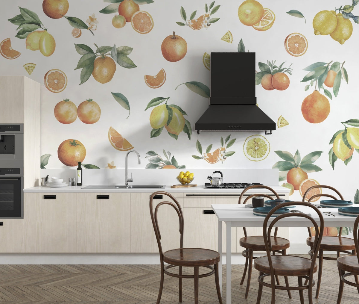 Citrus Melange Paradise Wallpaper for vibrant walls, B827
