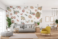 Lush Citrus Orchard Delight wallpaper mural decor