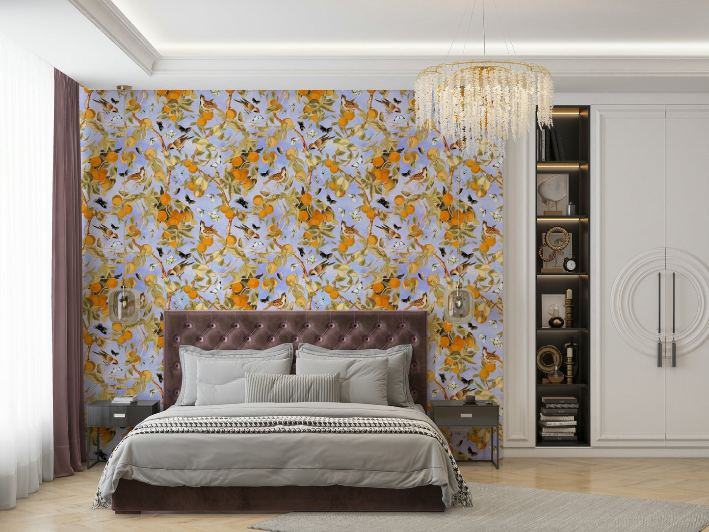 Fresh and lively citrus wall design for your home

