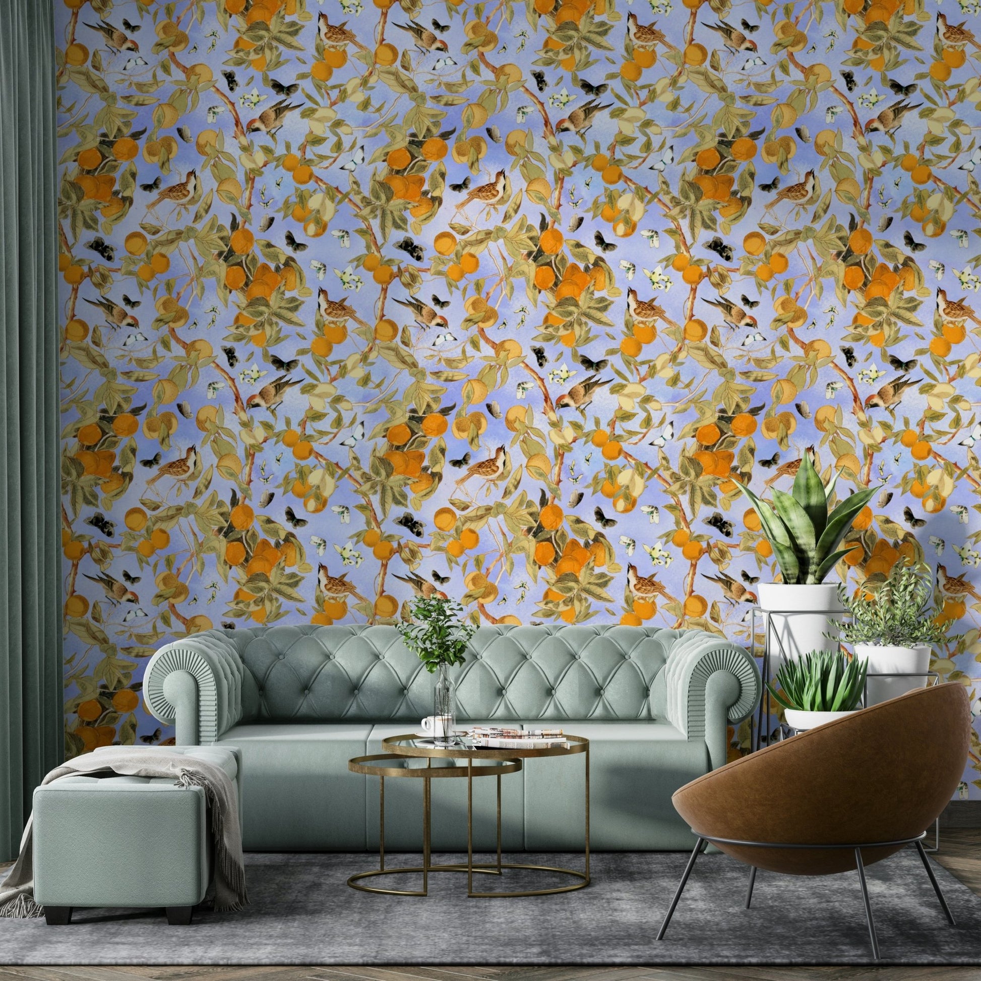Tropical citrus mural to brighten your space

