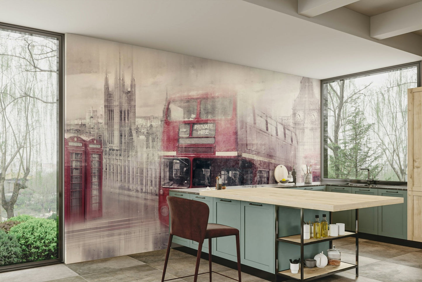 Westminster Abbey featured in London city mural art
