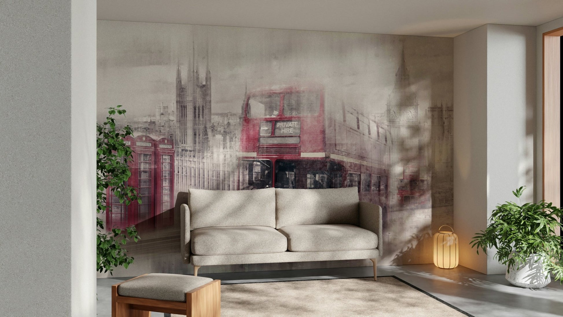 London's Westminster Abbey captured in wall mural