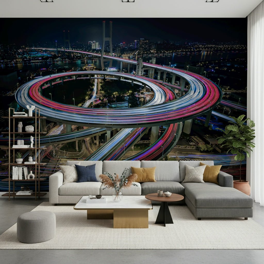 A contemplative gentle design wallpaper mural for a feature wall.