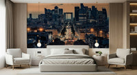 Stylish at Dusk wallpaper mural highlighting metropolitan lights., GD7498