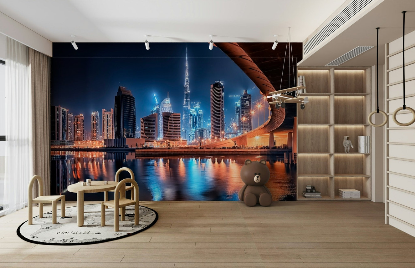Cityscape Luminescence Wall Mural