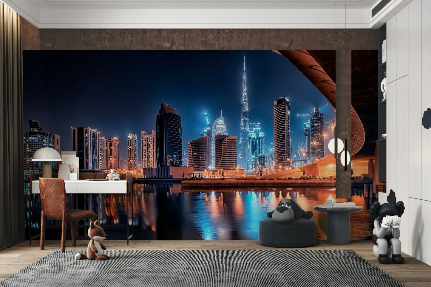 Cityscape Luminescence Wall Mural