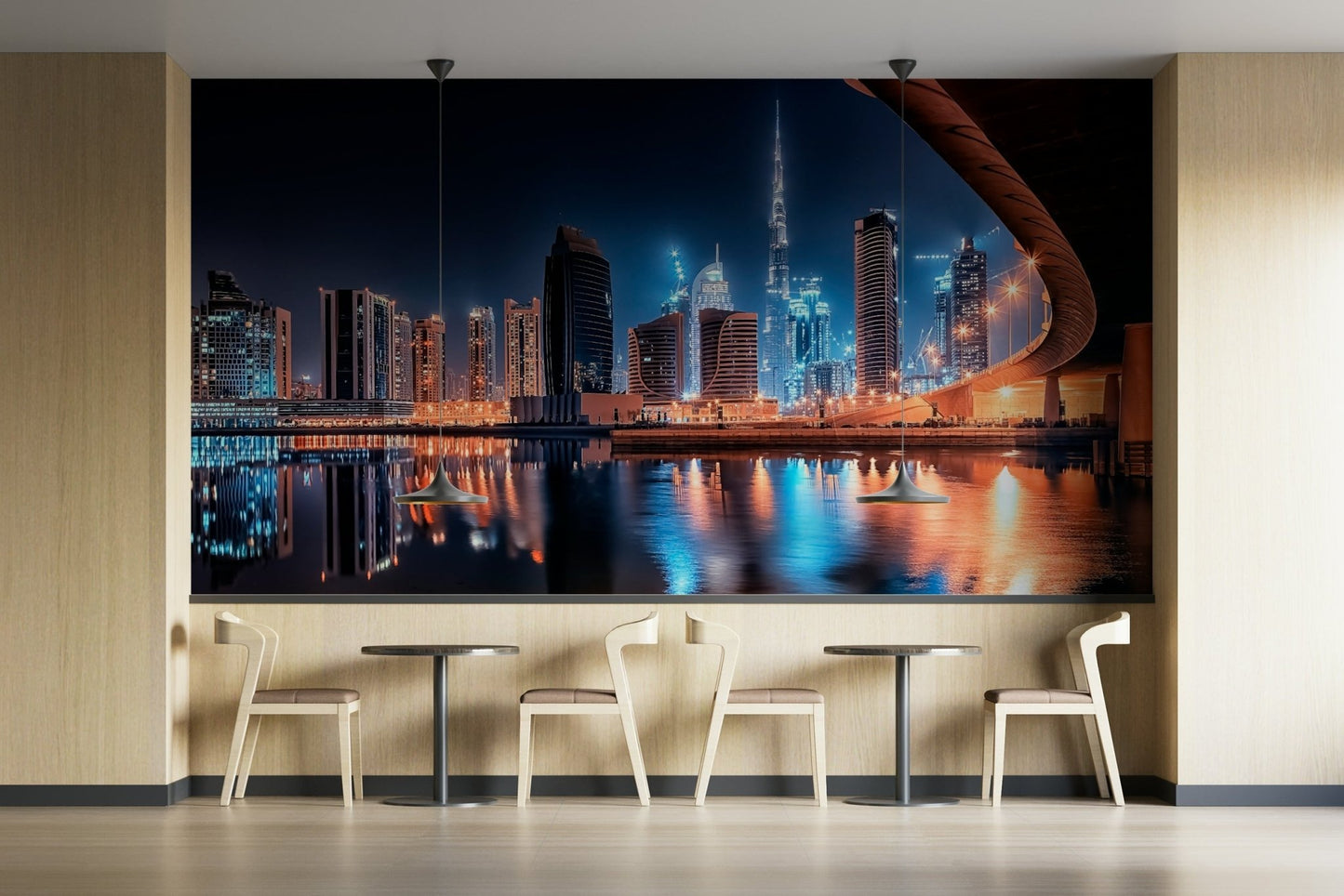 Cityscape Luminescence Wall Mural