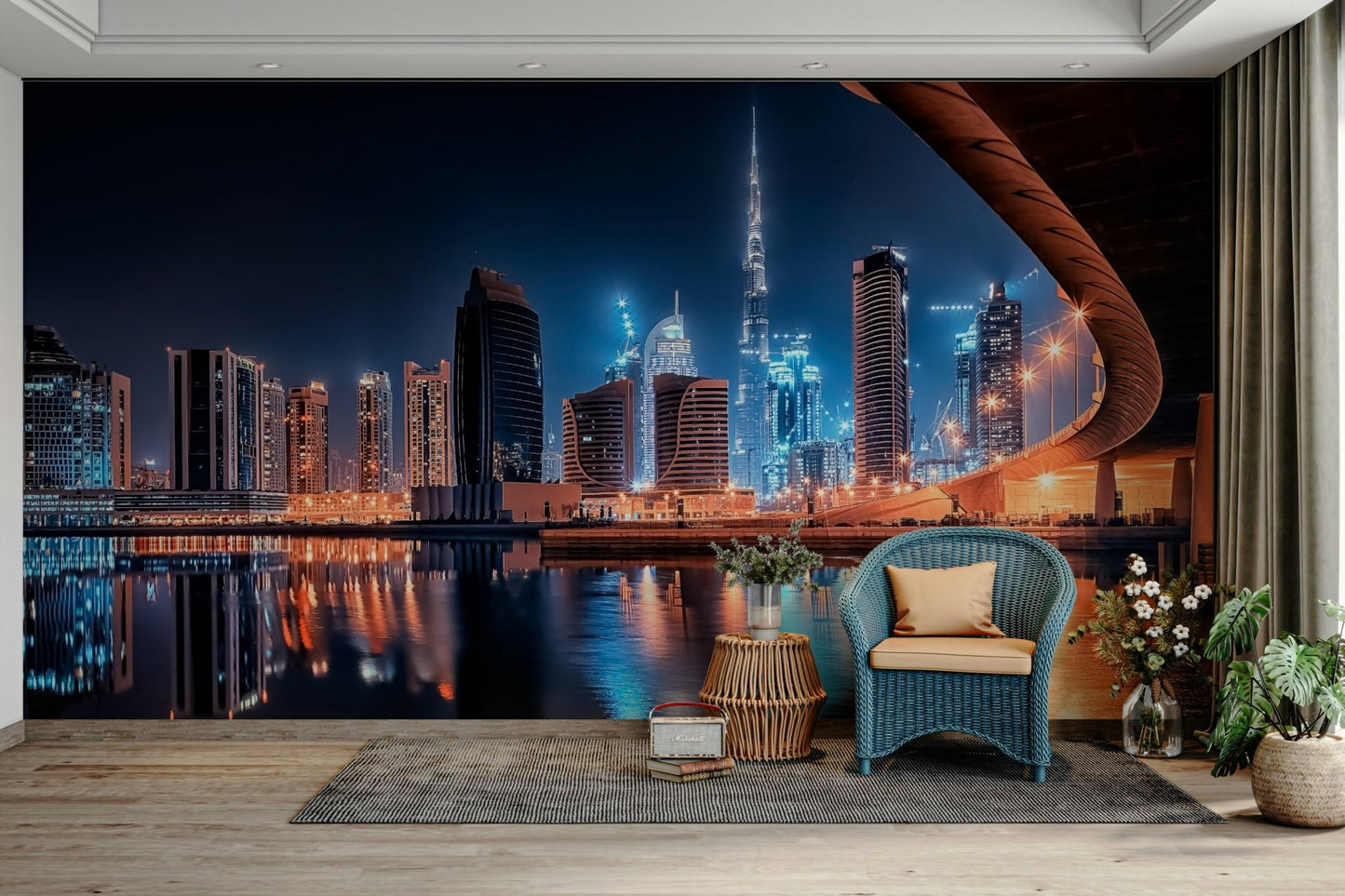 Cityscape Luminescence Wall Mural