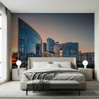 Elegant architectural art in a Cityscape Serenity wall mural for studies.