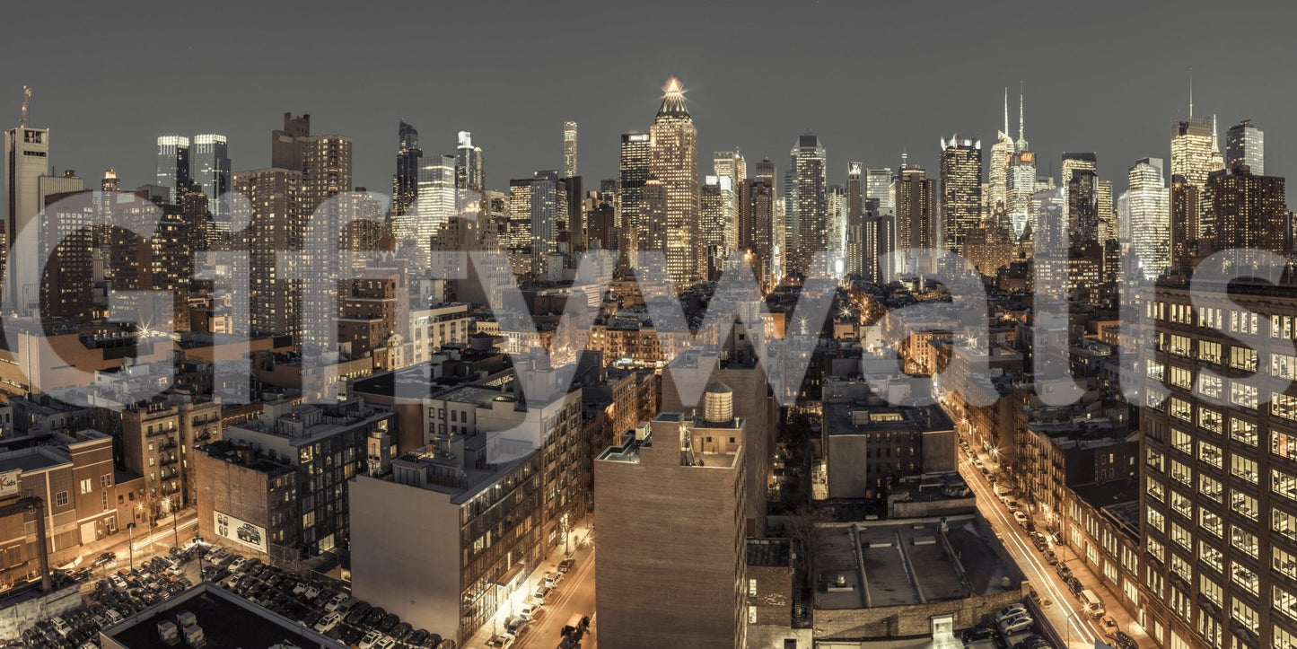 Cityscape Twilight Wall Mural