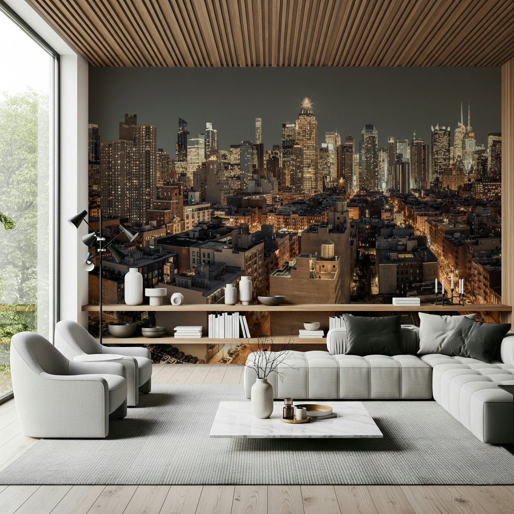 Cityscape Twilight Wall Mural