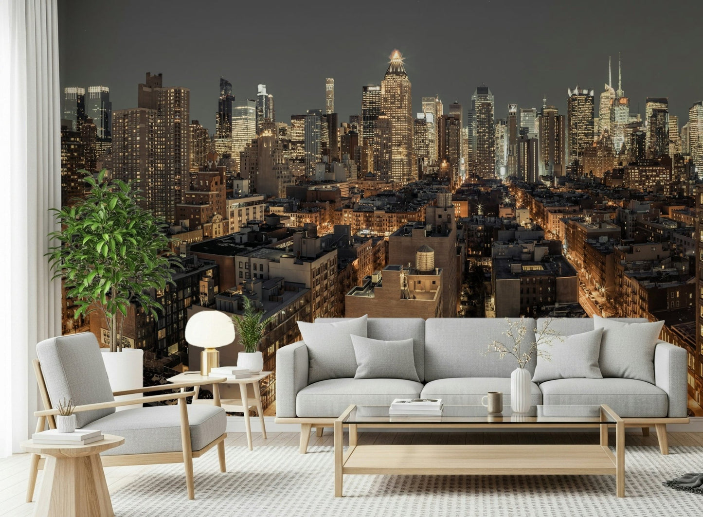 Cityscape Twilight Wall Mural